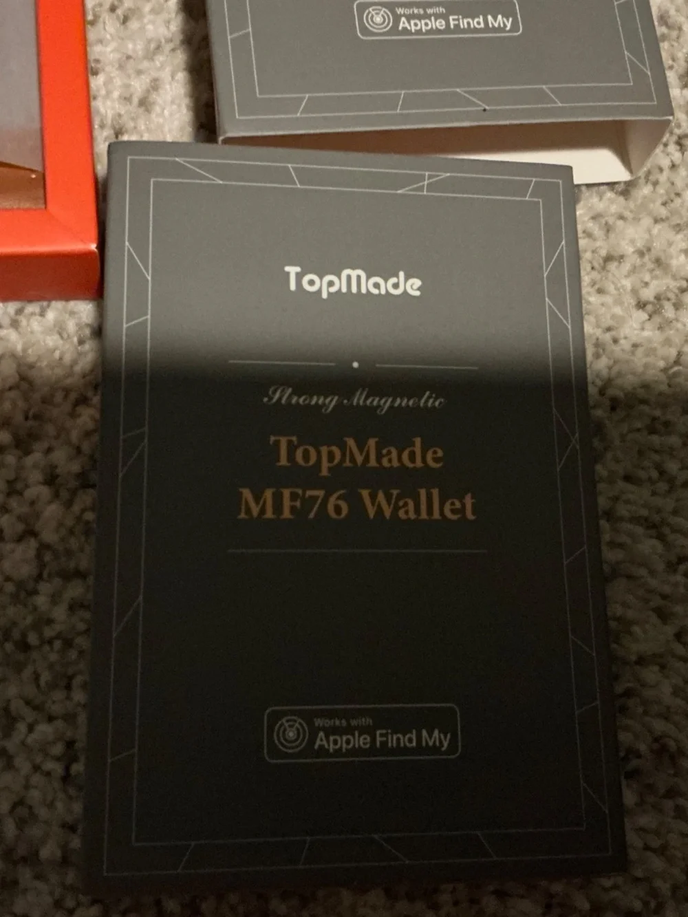 2-TopMade MF76 Magnetic Wallets with Apple Find My Wallet